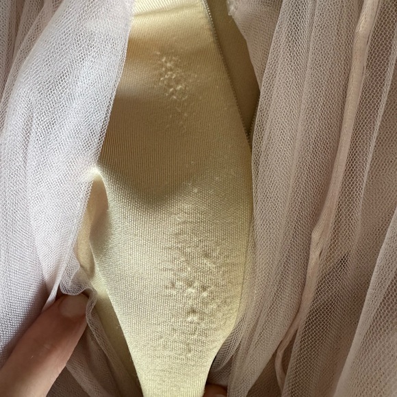 Size XL Authentic Milla tea length tulle dress in color misty rose. Worn once. - Picture 13 of 15